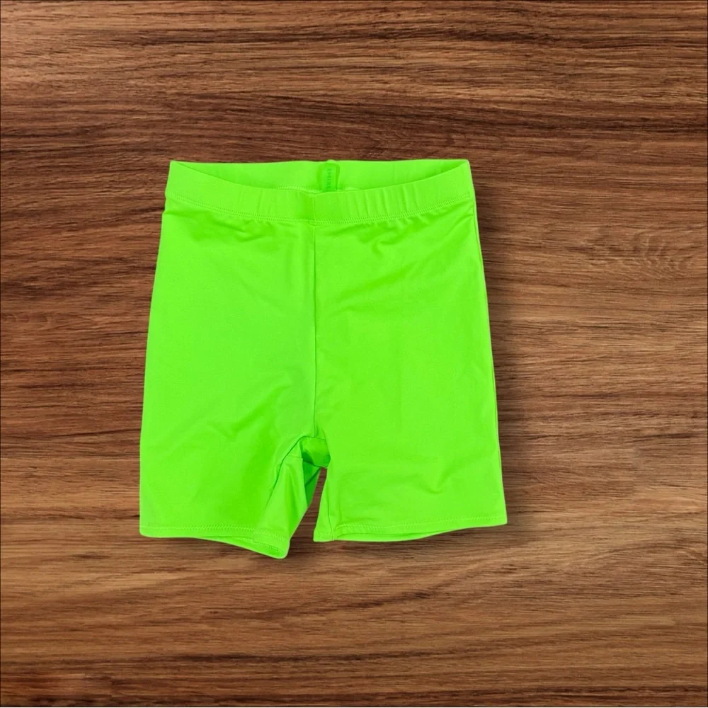 NWT Skims Recycled Swim Short Mid Waist Neon‎ Green XXS